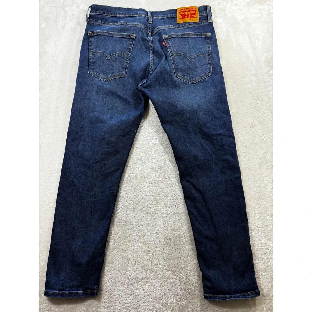 Levi's Mens 502 Regular Taper Stretch Blue Jeans W36 L30 Meas: 34x28